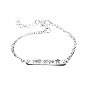 gourmette plaque 'petit ange'