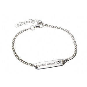 gourmette plaque 'petit coeur'