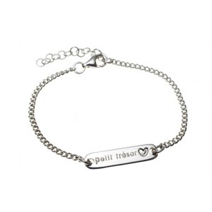 gourmette plaque 'petit tr&eacute;sor'